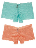Crotchless Lace Boyshort 2 Pack