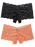 Crotchless Lace Boyshort 2 Pack