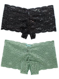 Crotchless Lace Boyshort 2 Pack