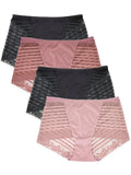 B2BODY Womens Panties Lace Boy Shorts Underwear Small to Plus Size 4 Pack