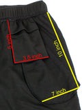 Mens Shorts Invisible Zipper Pockets(Black)-(1 pc)