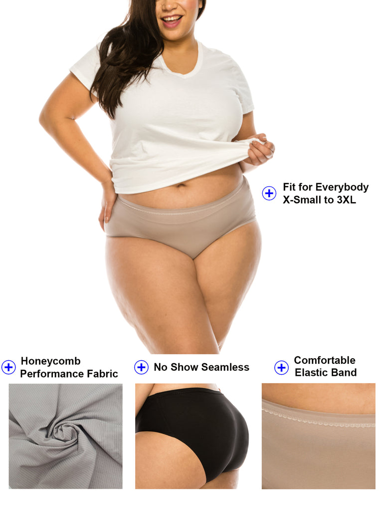 Seamless Plus Size No-Show Underwear & Panties