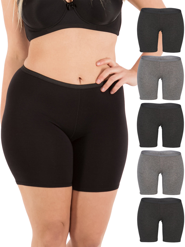 Plus Size Women Sexy V-Wasit Underwear Briefs Sports Yoga Booty  Shorts Black XXL