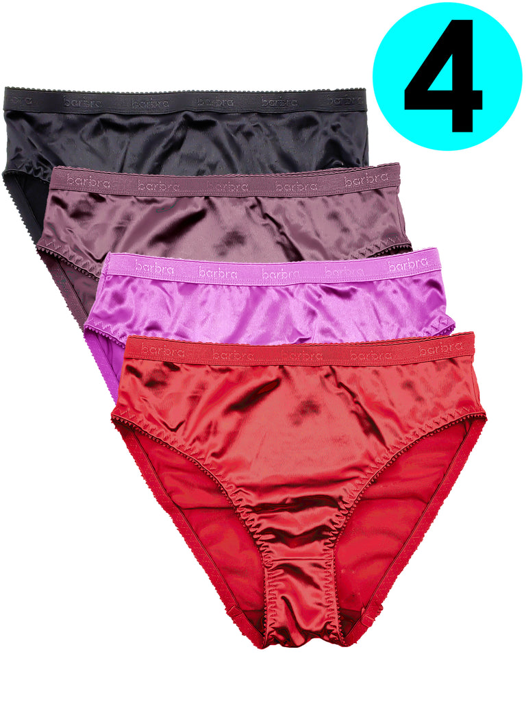 Barbra Women's Panties Nylon Scrunch Butt Briefs Small to Plus Size  Multi-Pack 