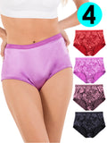Satin Full Coverage Brief Panties Multi-Pack