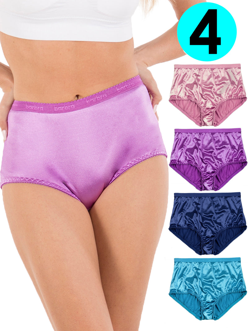Satin Full Coverage Brief Panties Multi-Pack