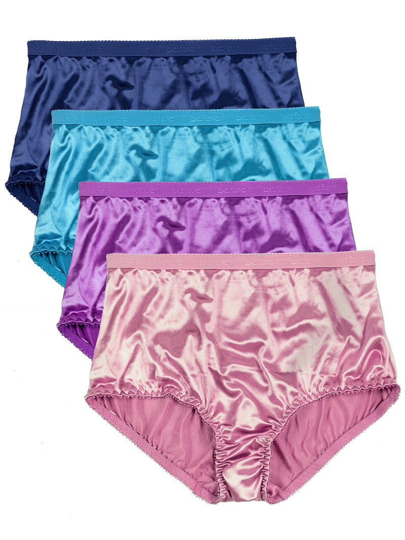Satin Full Coverage Brief Panties Multi-Pack