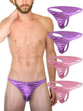 Silky Sexy Satin Mens Thongs, G String Undies Multi Pack