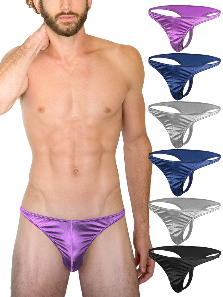 Satin Mens Sport Thongs Underwear Silky Sexy Man G String Thong