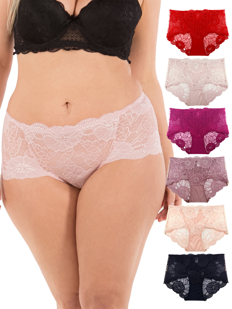 Lace Panties for Women Retro Lace Boyshort Underwear S to Plus Size –  B2BODY - Formerly Barbra Lingerie
