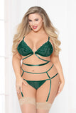 Kiss of Envy Bra Set -Green (Plus Size)