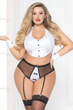 Shaken Not Stirred Tuxedo Set -Black&White (Plus Size)