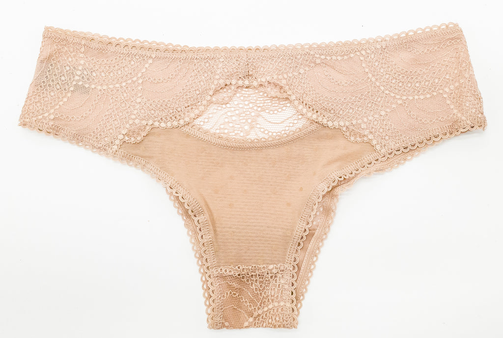 Nude Basic Lace Thong 3 Pack