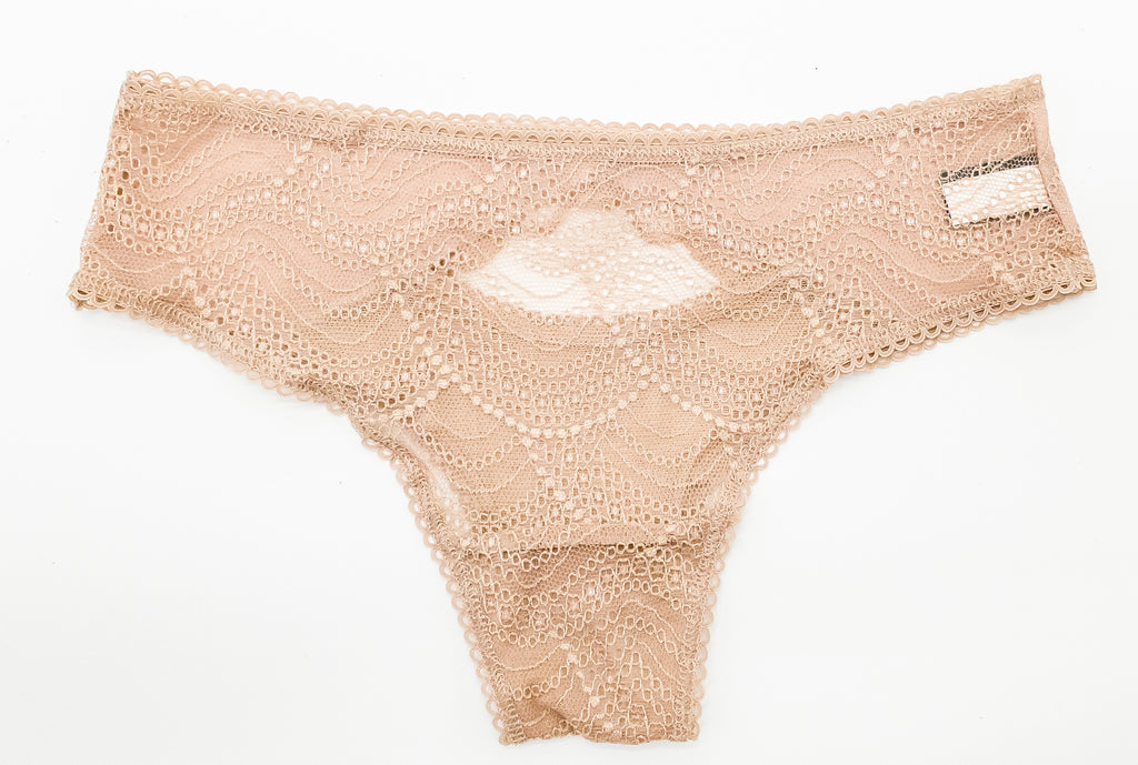 Womens Sexy Lace Panties Floral Lace Mid Rise Briefs Underwear 3 Pack -  beige - S : : Fashion