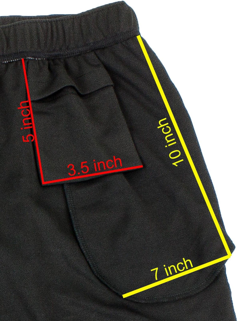 Men Shorts Zipper Pockets Hidden Stash Pocket-(2 Pack) – B2BODY