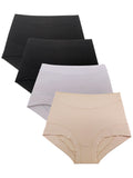 B2BODY Womens Bamboo Modal Boyshort Briefs Panties XS-3X Plus Sizes Multi-Pack