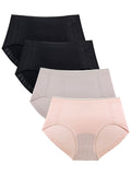 Women's Panties Microfiber Silicone Edge Hipsters XS-3X Plus Size Multi-Pack