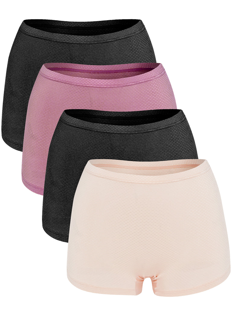 Women's Cotton Boyshort Underwear Comfortable Moisture Wicking
