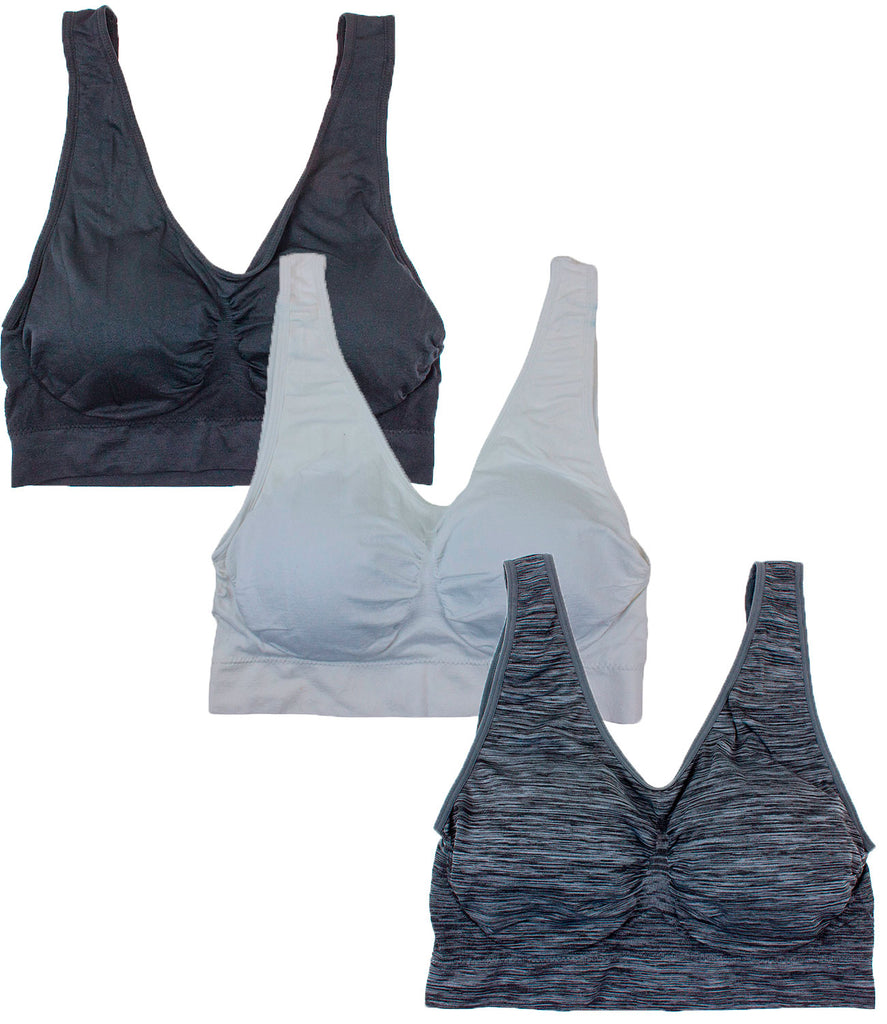 Plus Size Seamless Sports Bras(3 Pack)
