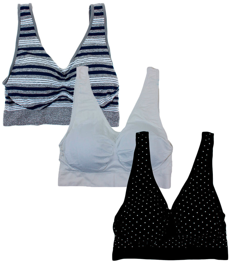 Plus Size Seamless Sports Bras (3 Pack)