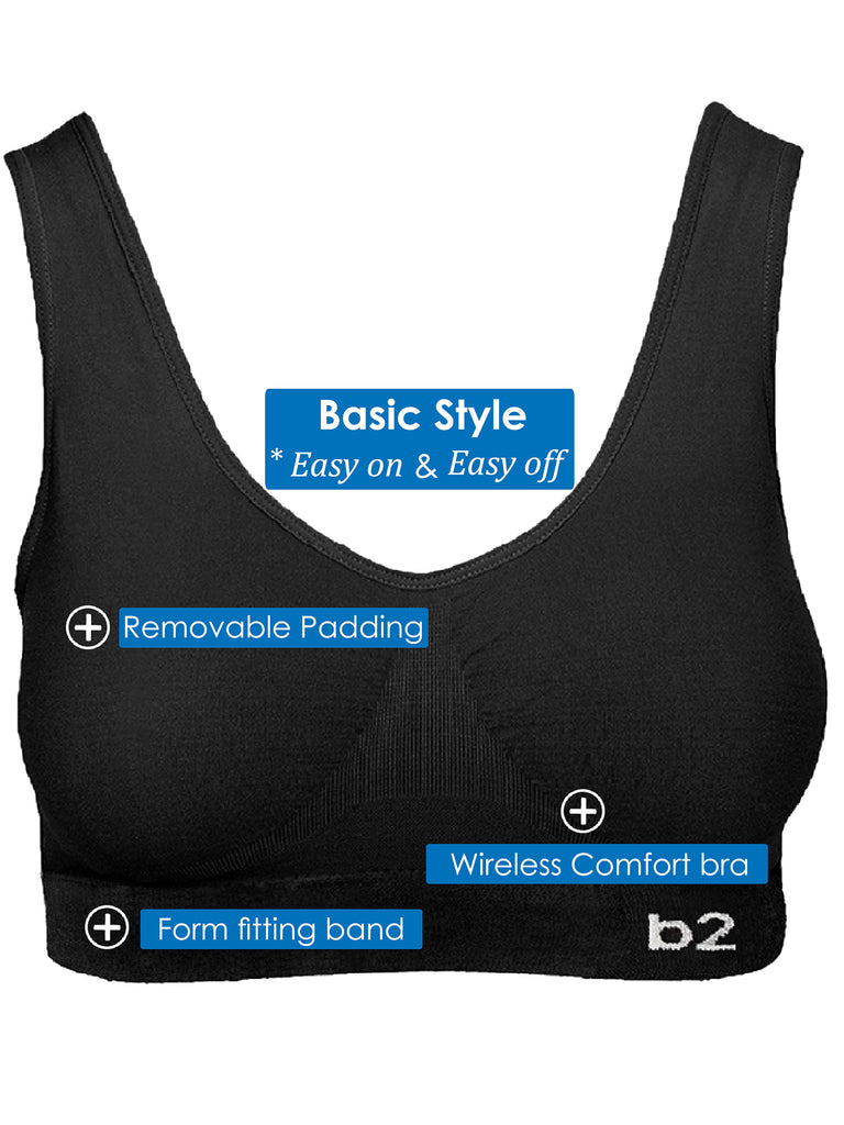  Sports Bras For Women, 2 Pack Seamless Removable