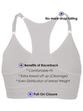 Wireless Racerback Yoga Sports Bra Seamless Bralette Medium - Plus Size Multi Pack