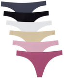 Seamless No-Show Thong Panties(6 Pack)