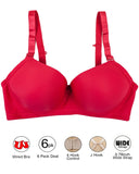 D, DD Cup Full Figure Underwire Bra (6 Pack)