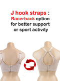 D, DD Cup Full-Figure Contour  Wirefree Bras With J-Hook(3 Pack)