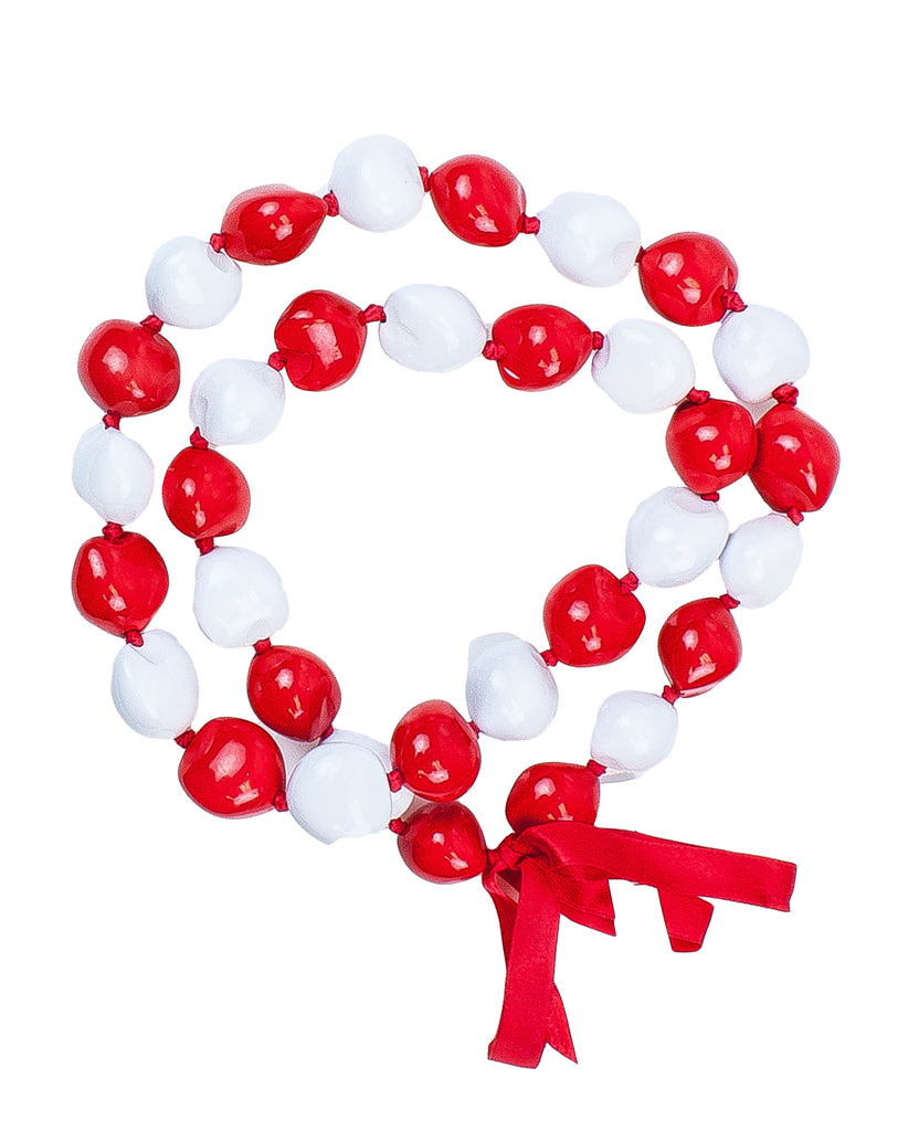 Barbra Collection Hawaiian Leis Necklaces Made with Real Kukui Nut Adjustable 32” Lei for Luau Party, Graduation, Wedding and Birthday Party Beads Necklace for Men and Women