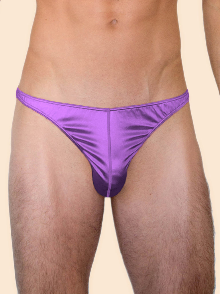 Silky Sexy Satin Mens Thongs, G String Undies Multi Pack