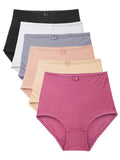 High Waist Full Coverage Brief Tummy Control Girdle Panties (6 Pack)