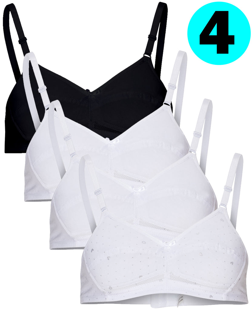 LENDOU 【5-10-pack 95%-Cotton Training Bras for Vietnam