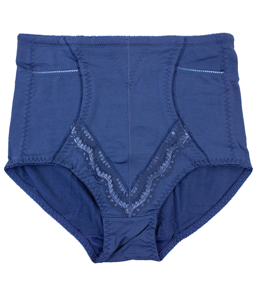 Hidden 2 Sides Pocket Fleece Lined Brief Girdle Panties (6 Pack