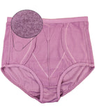 Hidden 2 Sides Pocket Fleece Lined Brief Girdle Panties (6 Pack)
