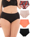 Seamless High Waisted Panties Small to Plus Size (4 Pack)