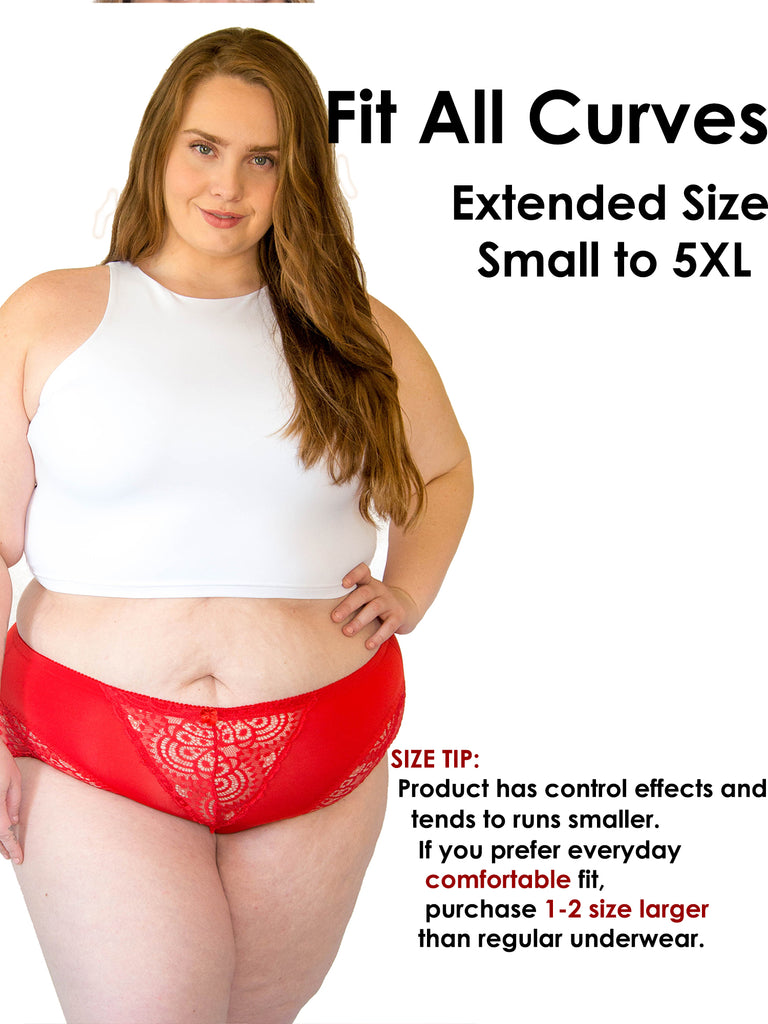 B2body Women's Panties Lace High Waisted Briefs Small to Plus Sizes Multi-Pack B2body Women's Panties Lace High Waisted Briefs Small to Plus Sizes Multi-Pack