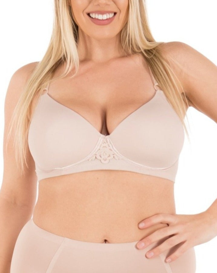 D, DD Cup Full-Figure Contour Wirefree Bras With J-Hook(3 Pack)