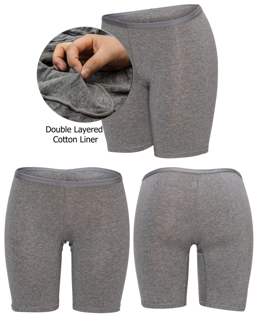 Women's Boyshort Long Leg Boxer Briefs Underwear Pack of 2