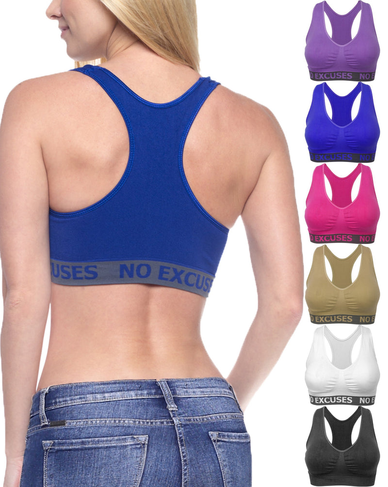 BodyMate Racerback Wirefree Bras (6 Pack)