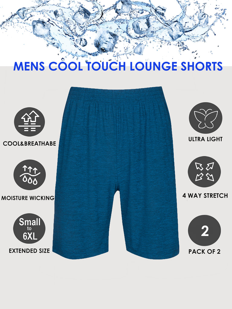 Mens Lounge Shorts Pajama Shorts Sleep Pants Cool Comfy Shorts with Pockets Small to Big and Tall