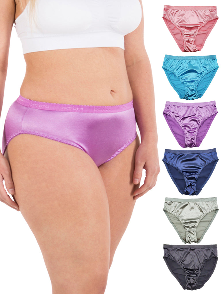 Barbra Women's Panties Silky Sexy Satin Bikini Small to Plus Sizes Mul –  B2BODY - Formerly Barbra Lingerie
