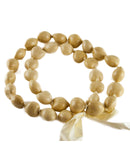 Barbra Collection Hawaiian Leis Necklaces Made with Real Kukui Nut Adjustable 32” Lei for Luau Party, Graduation, Wedding and Birthday Party Beads Necklace for Men and Women