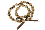 Barbra Collection Hawaiian Leis Necklaces Made with Real Kukui Nut Adjustable 32” Lei for Luau Party, Graduation, Wedding and Birthday Party Beads Necklace for Men and Women