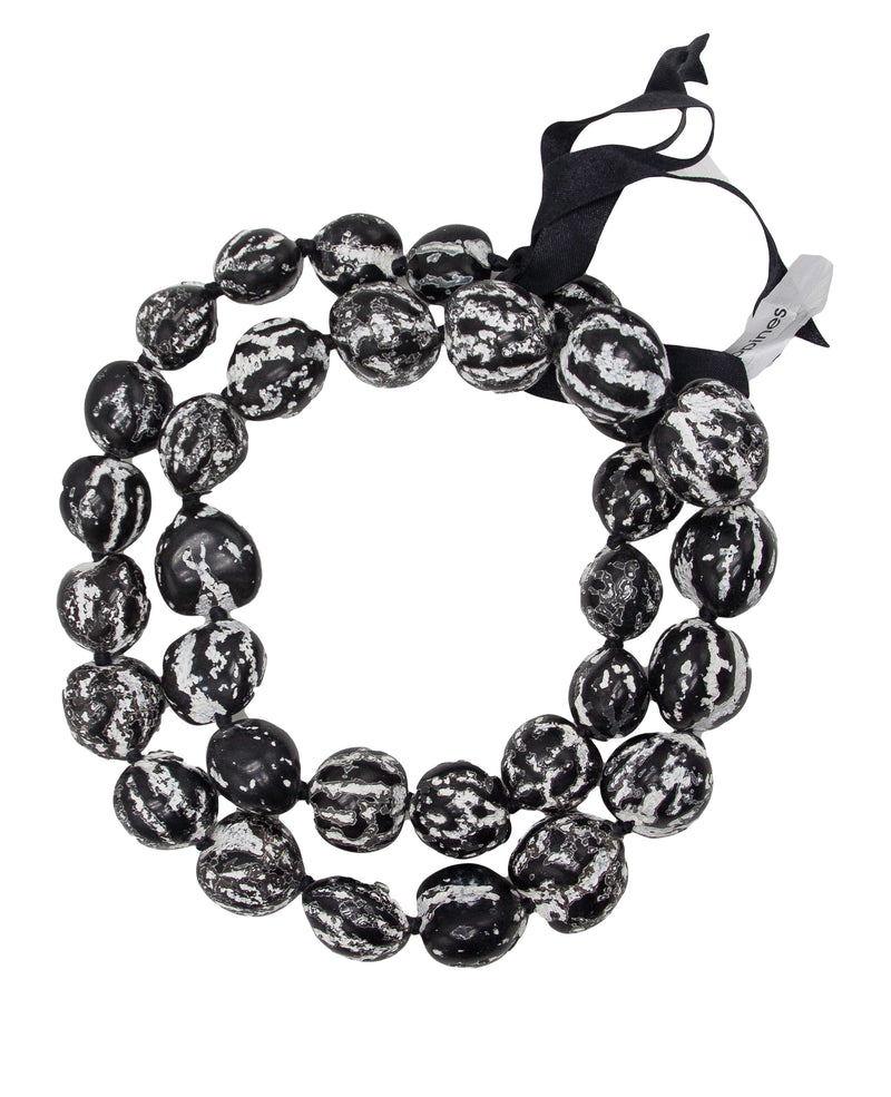 Barbra Collection Hawaiian Leis Necklaces Made with Real Kukui Nut Adjustable 32” Lei for Luau Party, Graduation, Wedding and Birthday Party Beads Necklace for Men and Women