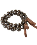 Barbra Collection Hawaiian Leis Necklaces Made with Real Kukui Nut Adjustable 32” Lei for Luau Party, Graduation, Wedding and Birthday Party Beads Necklace for Men and Women