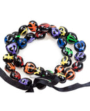 Barbra Collection Hawaiian Kukui Nut Leis Beads Necklaces with Hand Painted Turtle Adjustable 32” Lei for Men and Women