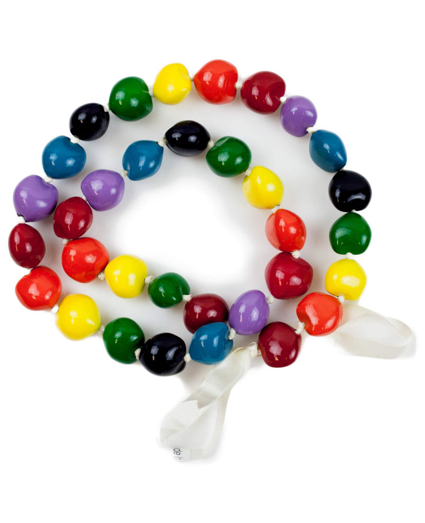 Barbra Collection Hawaiian Leis Necklaces Made with Real Kukui Nut Adjustable 32” Lei for Luau Party, Graduation, Wedding and Birthday Party Beads Necklace for Men and Women