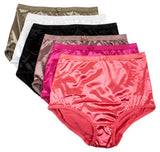 Satin Full Coverage Brief Panties (6 Pack)