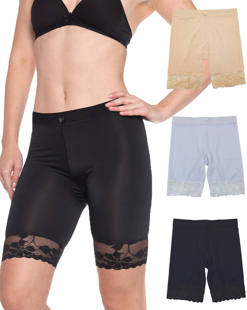 Smooth Mid-Waist Under Skirt Slip Short Panties (3 Pack) – B2BODY